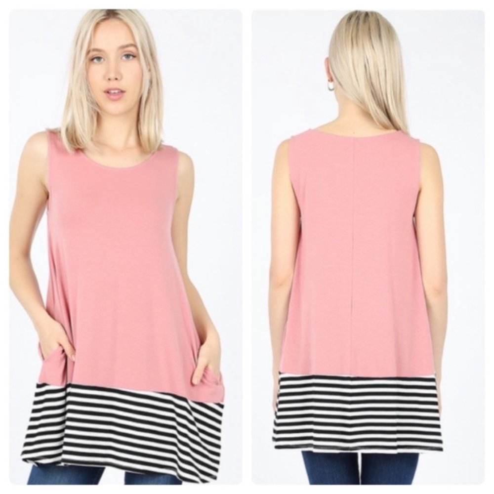SALE Zenana Outfitters Sleeveless Striped Top